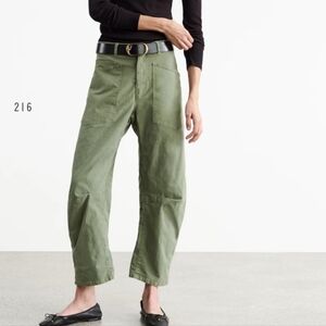 Scotch & Soda NWT Green Cargo Style Hi-Rise Barrel Leg Drawstring waist Jeans